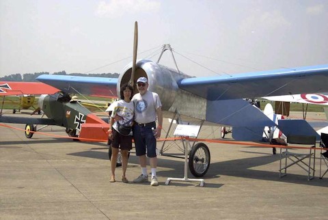 Ron & Jan Werner with the Fokker E.IV