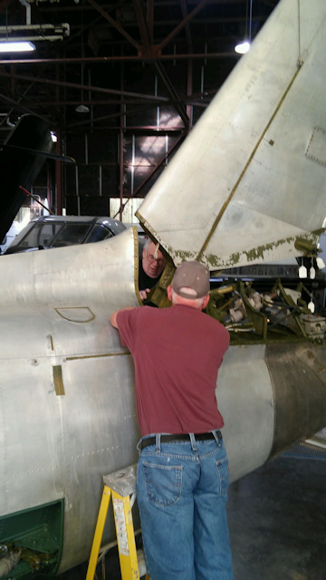 North American F-86 Sabre under reconstruction