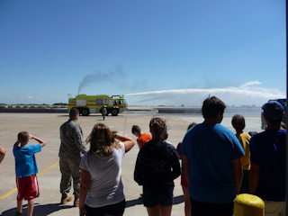 Youth Education Class at 190th Fire Truck demonstration