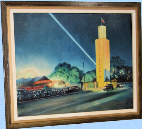 Painting of the entrance to the Kansas Free Fair