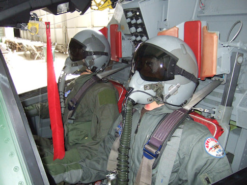 Pilots in F-111 Escape capsule