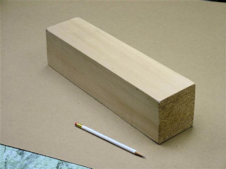 Block of wood prior to modeling