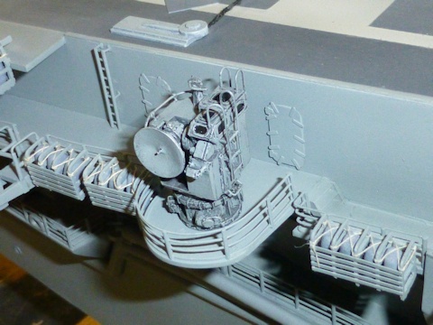 Port side construction of the USS Oriskany modell