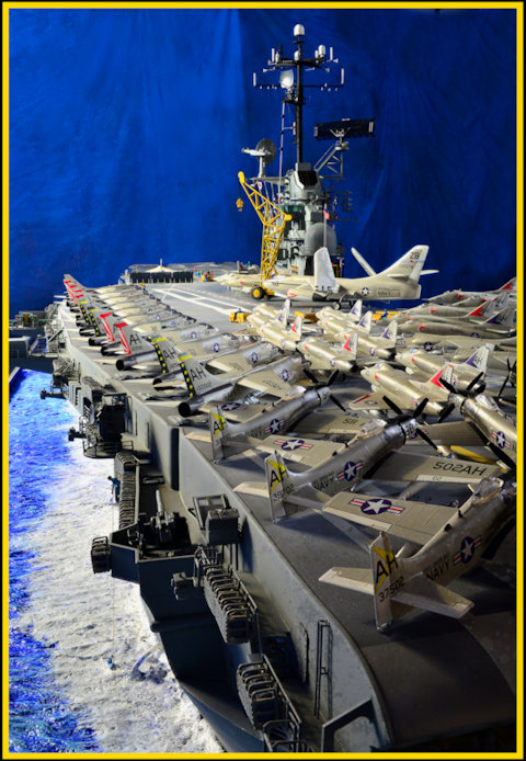 Portside Stern view of the USS Oriskany model