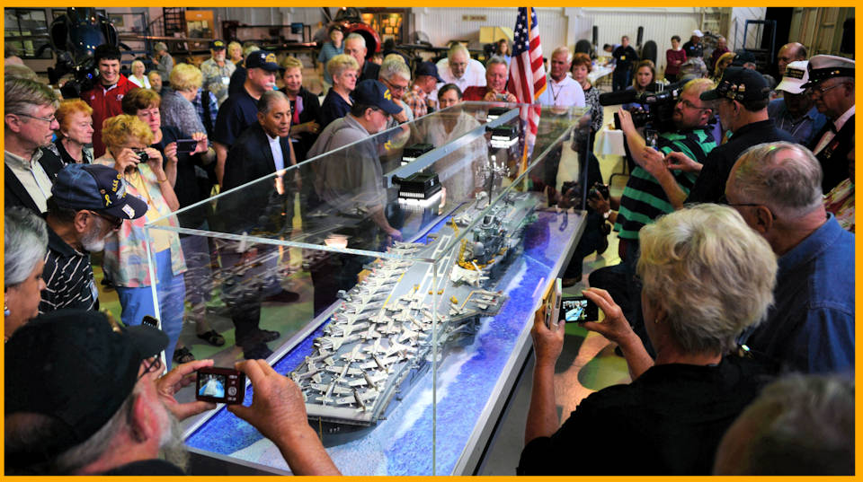 USS Oriskany model unveiled at Oriskany Reunion Convention in Topeka