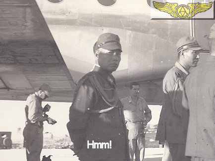 Lt Gen Kawabe glares at the photographer