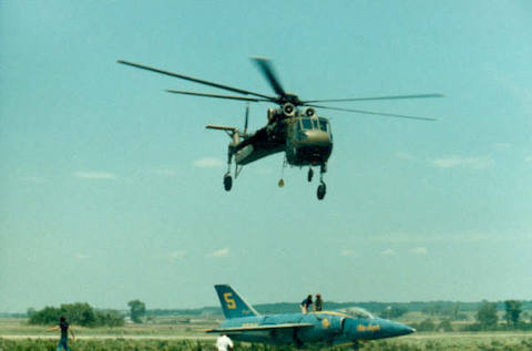 Recovery of Grumman F-11F aircraft from Lawrence airport