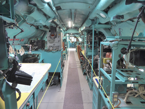 Inside of the Warning Star looking to the back of the plane