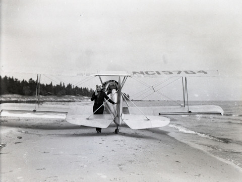 Meyers OTW NC15784 on beach circa ?