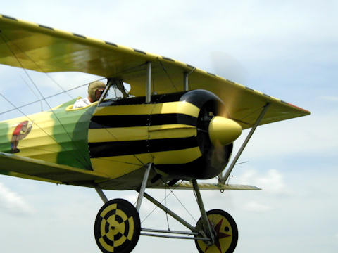 Nieuport 27 in flight