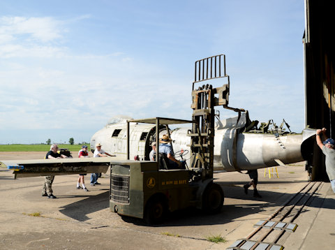 Empanage being inserted on body of F-86