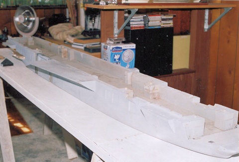 Original hull of the USS Oriskany model